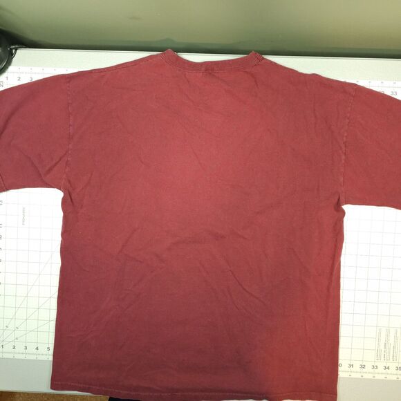 Vintage Russell Athletic Tshirt Mens xl Red Y2K Blank Basic Minimalist Casual - Picture 3 of 6